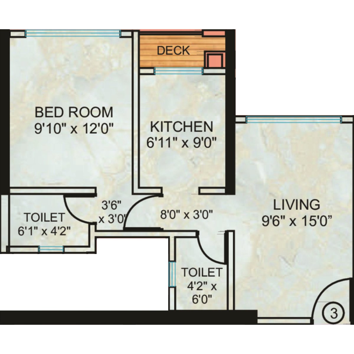 Neelam-Supremo-Floor-Plan-1-BHK-454-Sqft