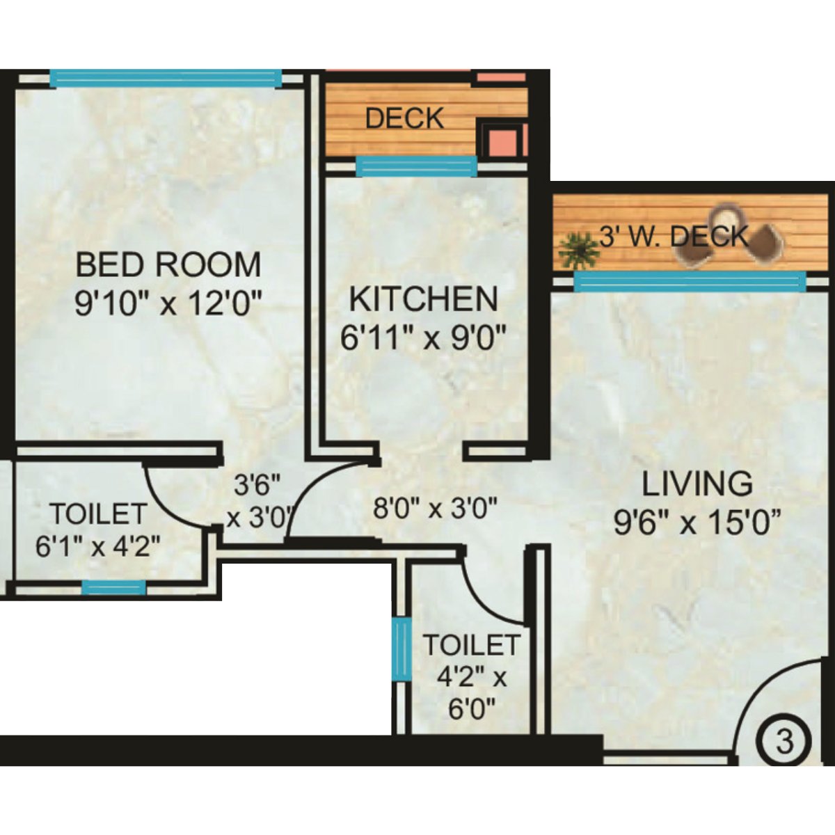 Neelam-Supremo-Floor-Plan-1-BHK-Deck-485-Sqft