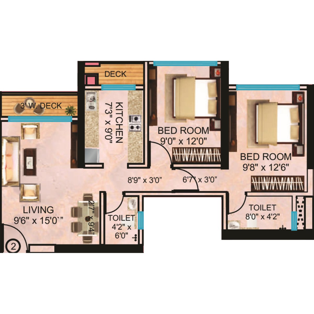 Neelam-Supremo-Floor-Plan-2-BHK-Deck-653-Sqft